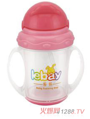 陽光兔企鵝吸管訓(xùn)練杯180ML紅色