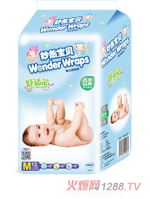 妙然寶貝舒適芯yinge紙尿褲M碼12片