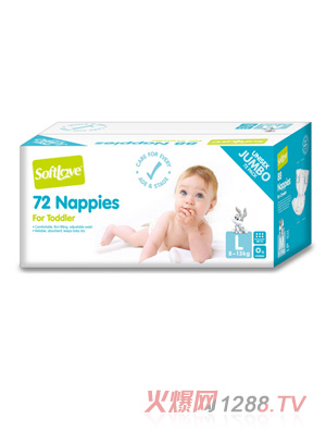 柔愛華納貝貝國際版紙尿褲(彩箱)L碼36片
