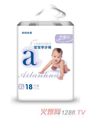 愛懶花超薄靈動寶寶學步褲XL碼18片