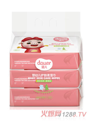 逗兒yingye護(hù)膚柔濕巾80片x3