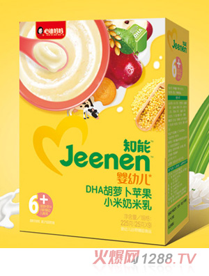 心迪媽媽知能yingyeDHA胡蘿卜蘋(píng)果小米奶米乳盒裝