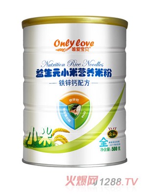 唯愛(ài)寶貝益生元小米營(yíng)養(yǎng)米粉鐵鋅鈣配方罐裝