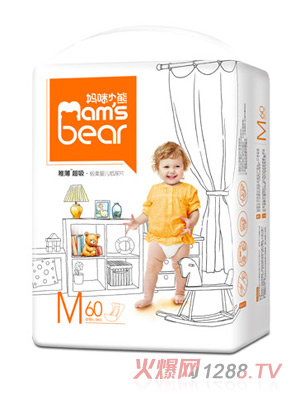 媽咪小熊yinge特惠極薄紙尿片M60