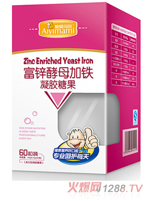 愛嬰瑪咪富鋅酵母加鐵凝膠糖果紙盒