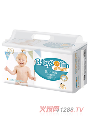趣奇寶寶柔薄暢吸yinge拉拉褲大包L36片