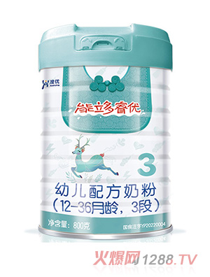 澳優(yōu)能立多睿優(yōu)youe配方奶粉（12-36月齡，3段）