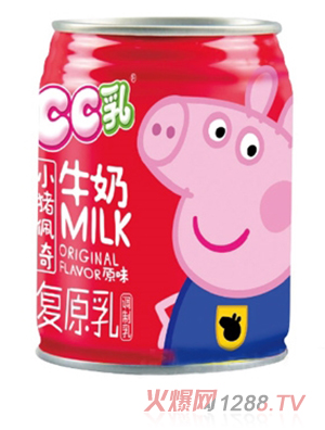 小豬佩奇CC乳牛奶復原乳調(diào)制乳245ml