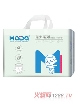 MaDa芯大系列褲型嬰兒紙尿褲XL38